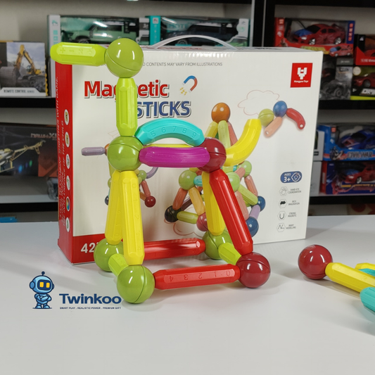 Jeu de construction magnétique éducatif – 42 pièces