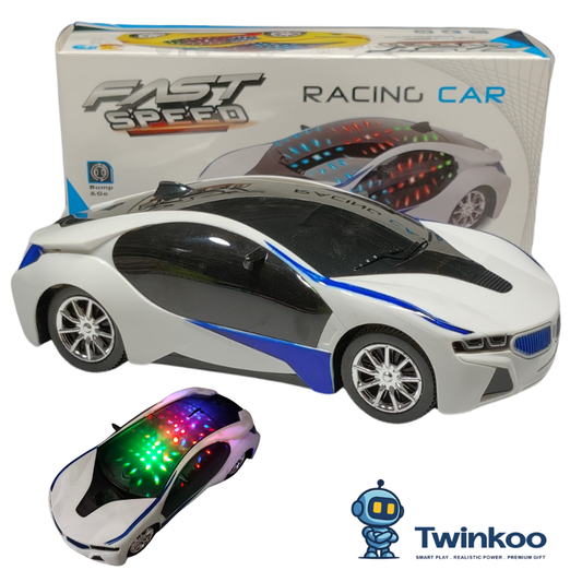 voiture de course lumineuse et musicale