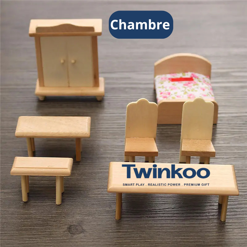 Mobilier miniature en bois