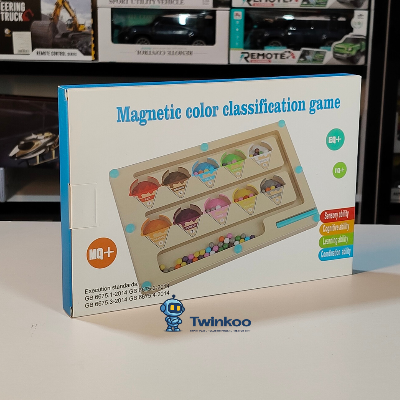 Jeu Montessori magnétique de tri des couleurs