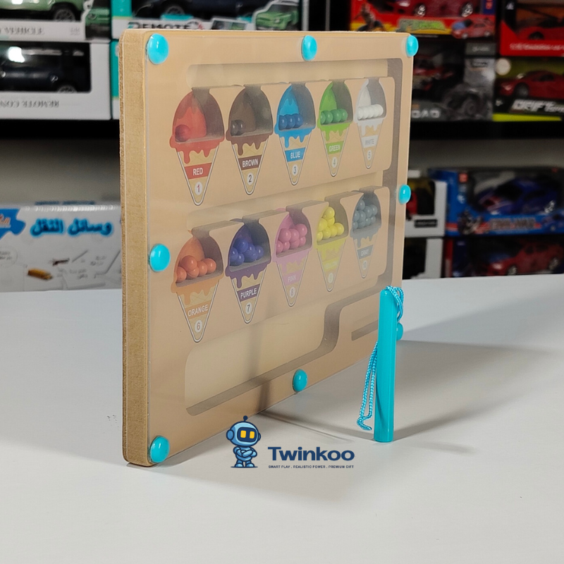 Jeu Montessori magnétique de tri des couleurs
