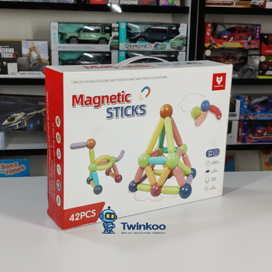 Jeu de construction magnétique éducatif – 42 pièces
