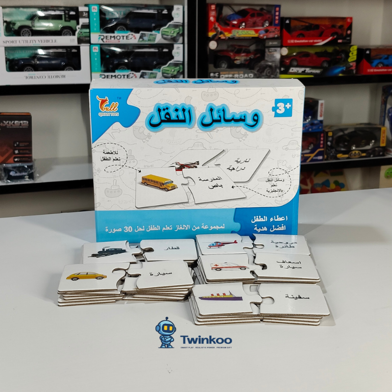 Puzzle éducatif sur le thème des transports pour enfants