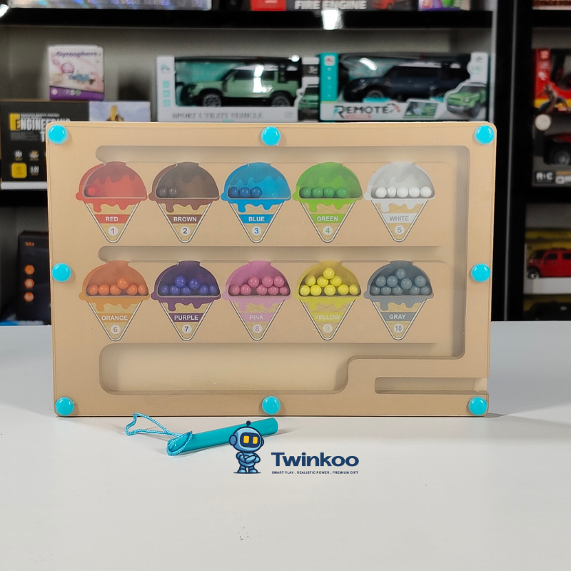 Jeu Montessori magnétique de tri des couleurs