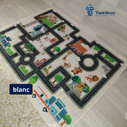 سجاد طرقات للأطفال مع سيارات – مدينة صغيرة للعب داخل الغرفة