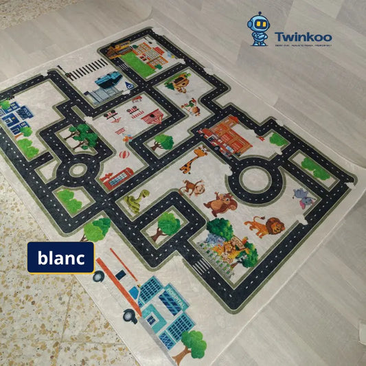 سجاد طرقات للأطفال مع سيارات – مدينة صغيرة للعب داخل الغرفة